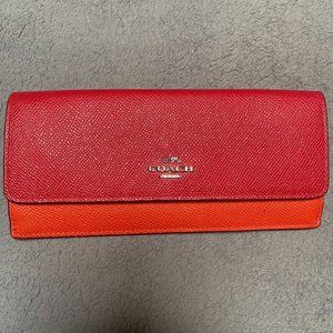 Coach red/orange wallet